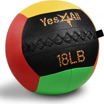  Настенный мяч, настенный медицинский мяч для полноценной тренировки и силовых упражнений - 18 фунтов.