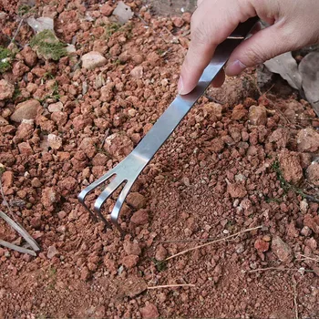  Инструменты для бонсай Грабли для корней из нержавеющей стали Садовая посуда для рыхлой почвы