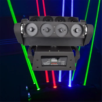  8 глаз Spider Light RGB Лазерные Фонари-пауки Профессиональная Движущаяся Головка Лазерный Луч DMX512 Управление DJ Дискотечным Сценическим Освещением