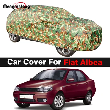  Полностью Камуфлированный автомобильный чехол для Fiat Albea 2002-2023, Водонепроницаемый, защищающий от ультрафиолета, Снега, Дождя, Льда, Авточехол