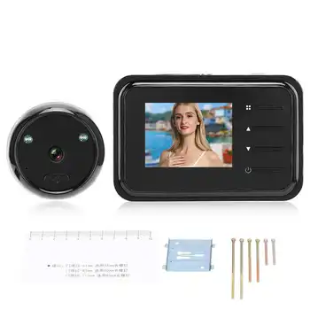  2,4-дюймовая ЖК-цифровая камера ночного видения с видеозвонком и широкоугольным объективом 90 ° для домашнего использования