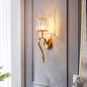 Хрустальный настенный светильник Роскошный декоративный светодиодный светильник для Столовой, гостиной, Спальни, внутренних светильников, домашнего освещения