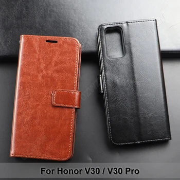  Для Honor View 30 V30 Pro Чехол-бумажник с откидной крышкой из искусственной кожи
