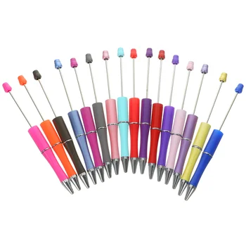  16шт Бисерная ручка Шариковая ручка из бисера Пластиковая ручка для рукоделия для наград Пластиковая ручка из бисера