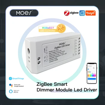  MOES Новый Умный модуль Диммера ZigBee 3.0 Swtich RGB CCT для светодиодной ленты Smart Life Tuya App Control с Alexa Echo Goolge Home
