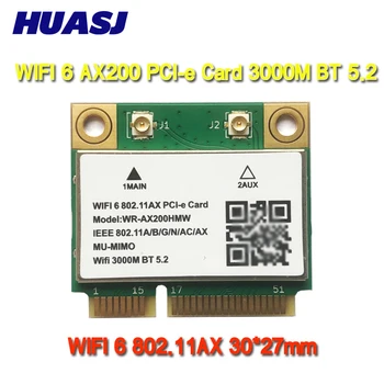  Huasj wifi 6 6e 802.11ax ax200 ax210 mini pci-e ax3000h bluetooth 5,2 2,4 ГГц/5 ГГц adaptador pk 9260ac 8265ac 7265ac 7260ac