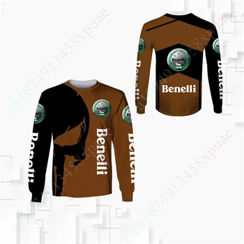  Футболка Benelli для мужчин, женские футболки с аниме, одежда Унисекс, Ouick Drying, топ с длинным рукавом и круглым вырезом, повседневная футболка Оверсайз