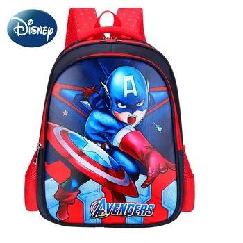  Детский рюкзак Marvel для мальчика и девочки с Рисунком Железного Человека, Модная Студенческая школьная сумка с милым принтом 