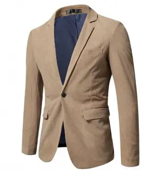  Новый Мужской костюм, однотонный Однобортный Модный Тонкий хлопковый костюм с длинным рукавом, куртка A66