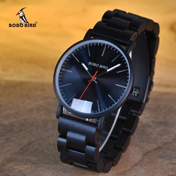  Деревянные Мужские часы BOBO BIRD люксового бренда relogio masculino, кварцевые часы, Идеальные подарки в деревянной коробке erkek kol saati W-Q30