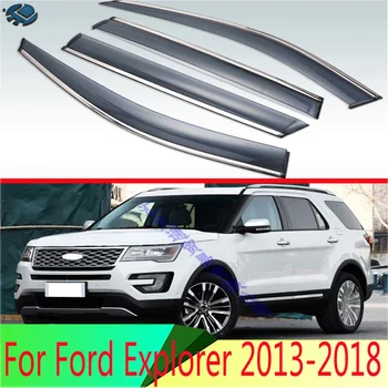  Для Ford Explorer 2013 2014 2015 2016 2017 2018 Пластиковый внешний козырек, вентиляционные шторы, Защита От Солнца и Дождя, Дефлектор 4шт