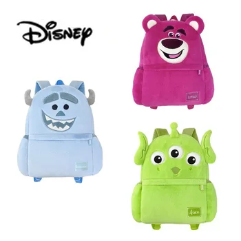  Новый плюшевый рюкзак Disney с Винни-Пухом, Мультяшный Милый детский Плюшевый рюкзак для куклы, Большой вместимости, милый рюкзак для родителей и детей