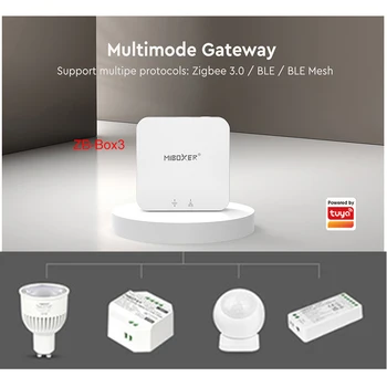  Беспроводной интеллектуальный контроллер Miboxer Zigbee 3.0 Gateway ZB-Box3, поддержка голосового управления приложением, онлайн-обновление