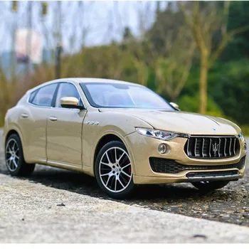  Welly 1:24 Maserati Levante gold SUV модель автомобиля из сплава, изготовленная на заказ, Игрушечные транспортные средства, Коллекционирующие подарки, игрушка для транспорта с дистанционным управлением