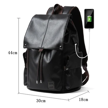  MOYYI Известный бренд, школьный кожаный рюкзак, сумка для колледжа, простой дизайн, мужские водонепроницаемые повседневные рюкзаки Mochila 2021