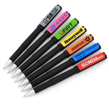  0,5 мм Черные чернила 500 шт./компл. Рекламная гелевая ручка, ручка для печати логотипа на заказ, высококачественная рекламная ручка, гелевая ручка с логотипом на заказ