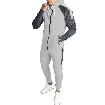  Спортивный костюм, мужской осенне-зимний новый свитер в тон, куртка с капюшоном, плюс бархатный спортивный костюм из двух предметов для отдыха